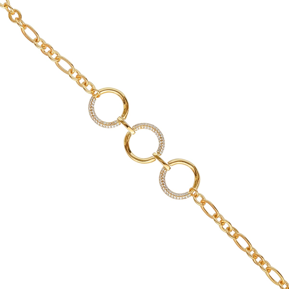 K.V. Fuchs Design Schmuck Damen Armband in gold mit Zirkonia in weiß »A-22-38«