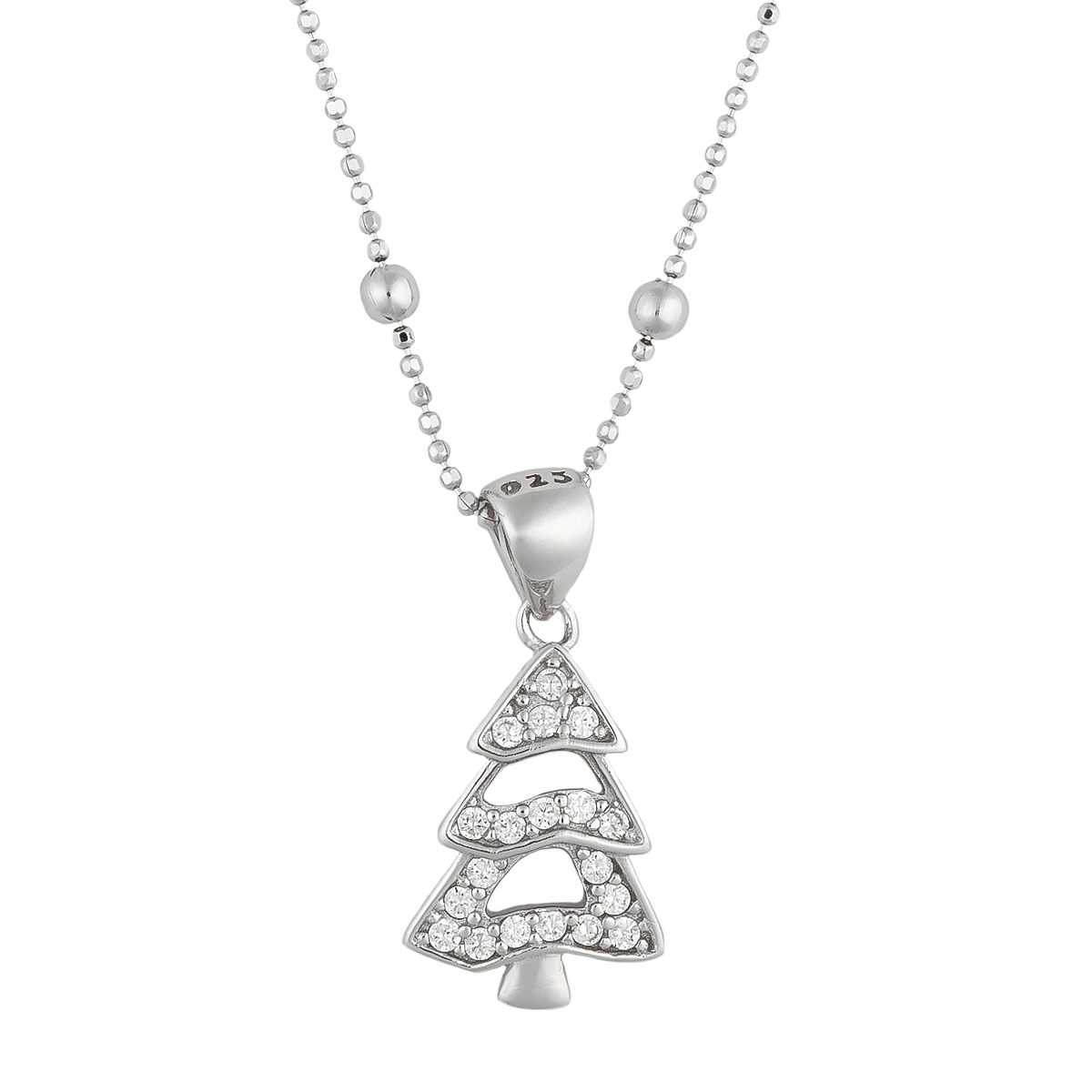 K.V. Fuchs Design Schmuck Damen Tanne Silberkette und Anhänger 925 Sterling Silver mit Zirkonia in weiß »ZI-4912« K.V. Fuchs Design Schmuck Damen Tanne Silberkette und Anhänger 925 Sterling Silver mit Zirkonia in weiß »ZI-4912«