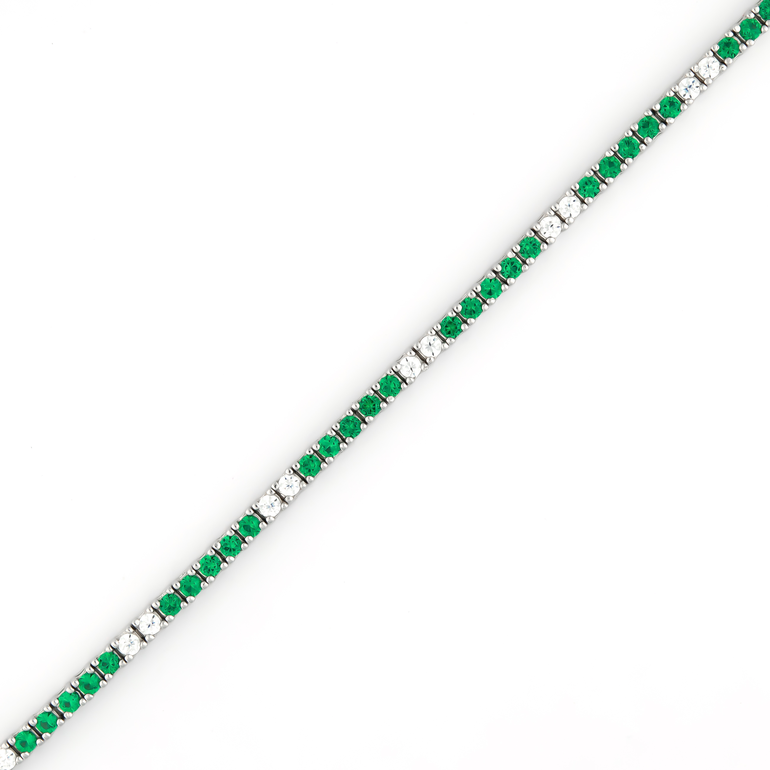 K.V. Fuchs Design Schmuck Damen Silberarmband 925 Sterling Silver mit Zirkonia in grün-weiß »A-49-03« K.V. Fuchs Design Schmuck Damen Silberarmband 925 Sterling Silver mit Zirkonia in grün-weiß »A-49-03«