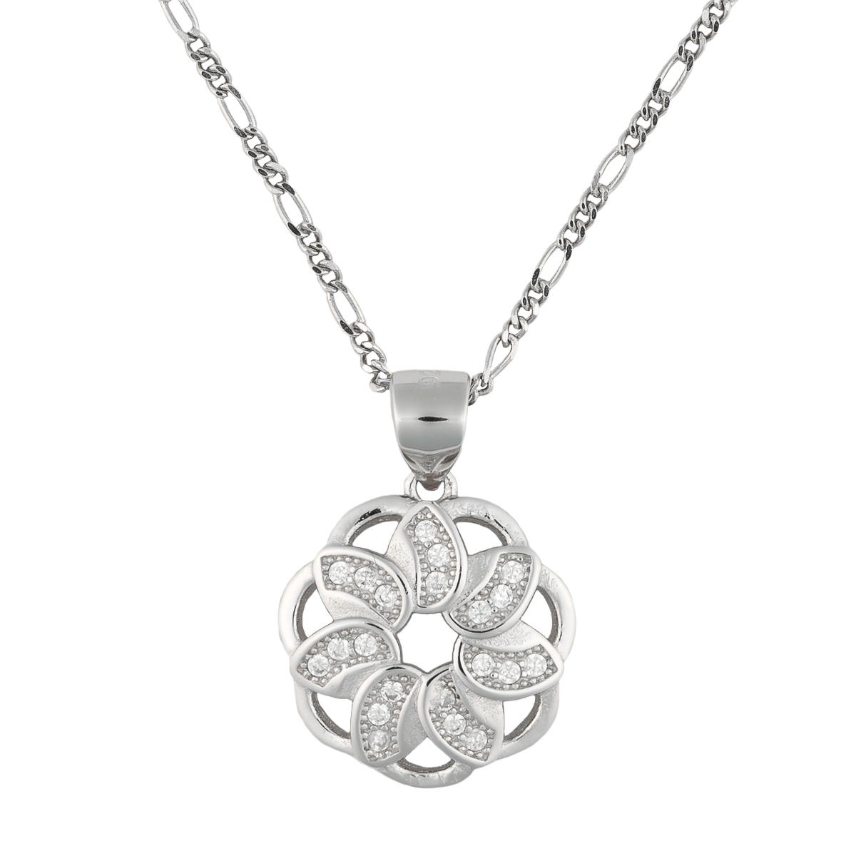 K.V. Fuchs Design Schmuck Damen Blumen Vintage-Stil Silberkette und Anhänger 925 Sterling Silver mit Zirkonia in weiß »ZI-5917« K.V. Fuchs Design Schmuck Damen Blumen Vintage-Stil Silberkette und Anhänger 925 Sterling Silver mit Zirkonia in weiß »ZI-5917«