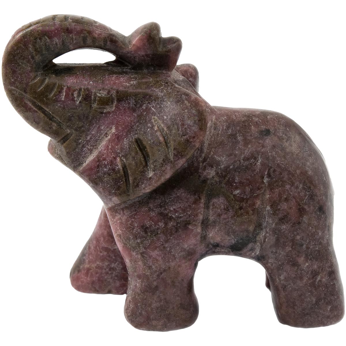 Edelstein-Figur Elefant E-12 Rhodonit