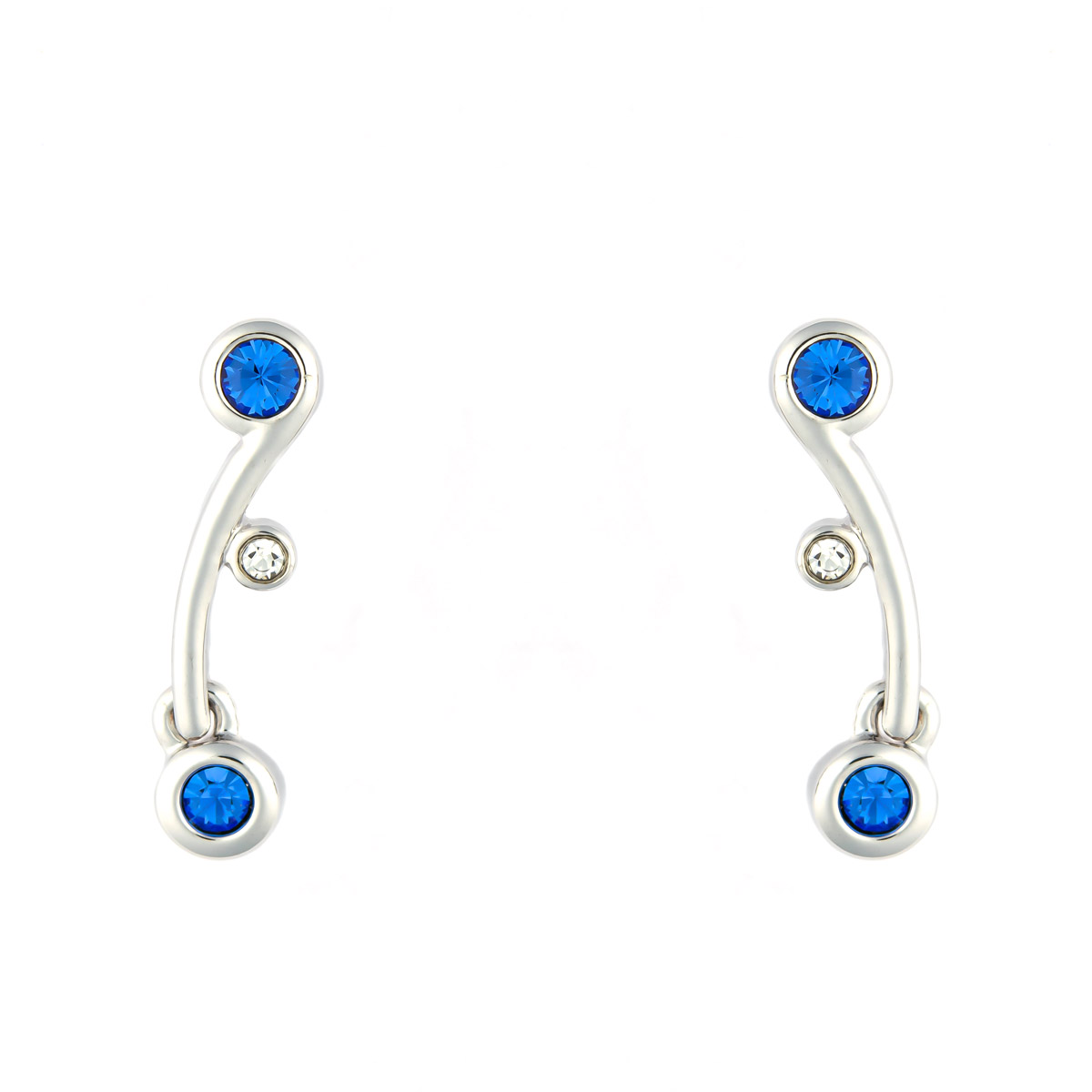 K.V. Fuchs Design Schmuck Damen Ohrstecker in silber mit Zirkonia in blau, weiß »O-1518« K.V. Fuchs Design Schmuck Damen Ohrstecker in silber mit Zirkonia in blau, weiß »O-1518«