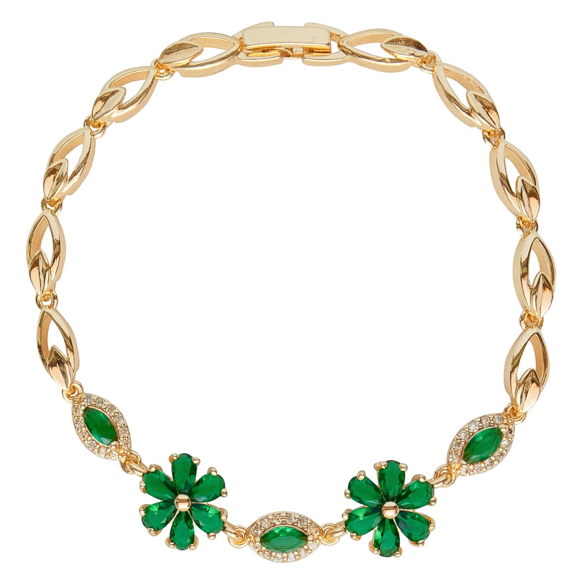 K.V. Fuchs Design Schmuck Damen Armband in gold mit Zirkonia in grün »A-22-47« K.V. Fuchs Design Schmuck Damen Armband in gold mit Zirkonia in grün »A-22-47«