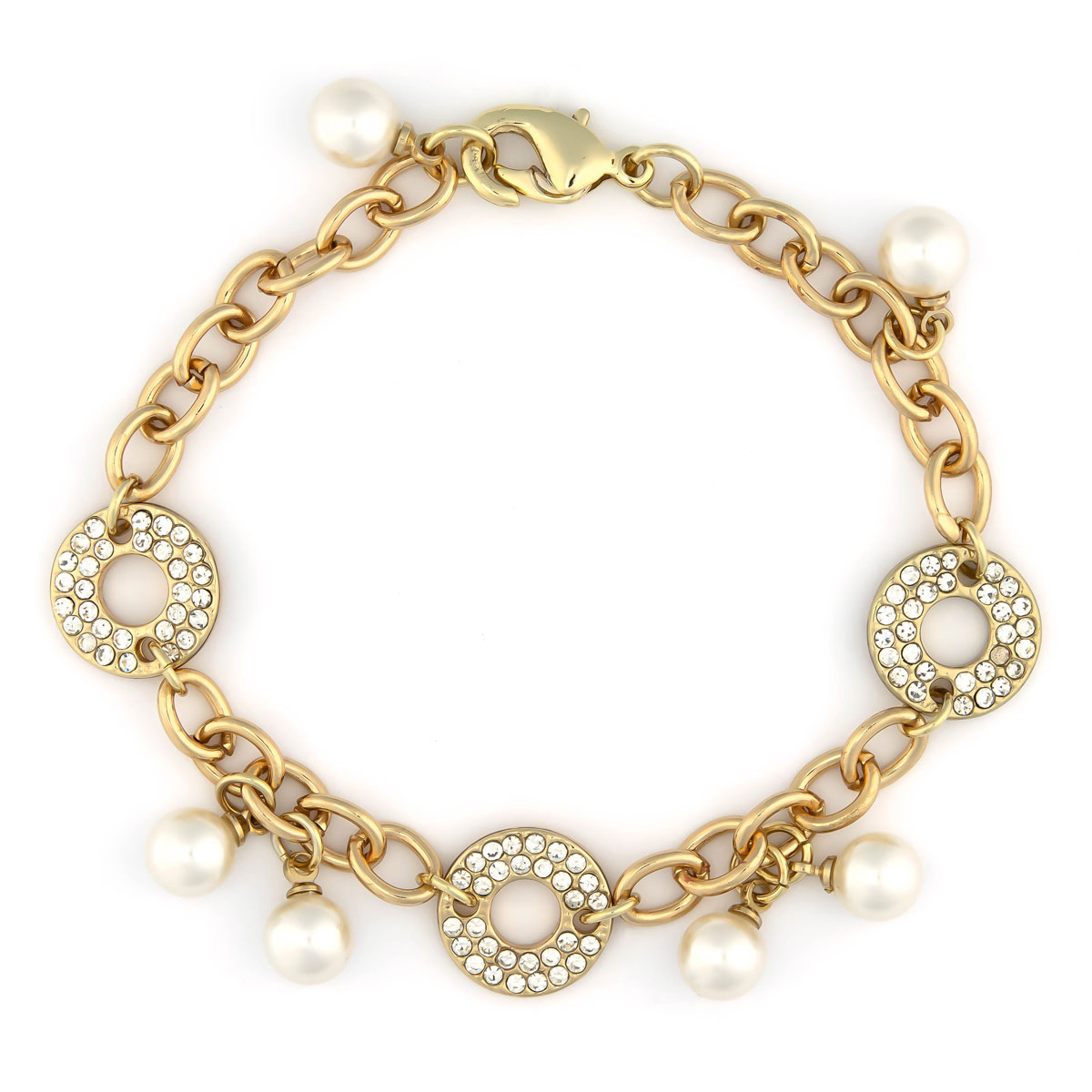 K.V. Fuchs Design Schmuck Damen Armband in gold mit Zirkonia in weiß und Perlen in perlmutt »A-22-35« K.V. Fuchs Design Schmuck Damen Armband in gold mit Zirkonia in weiß und Perlen in perlmutt »A-22-35«