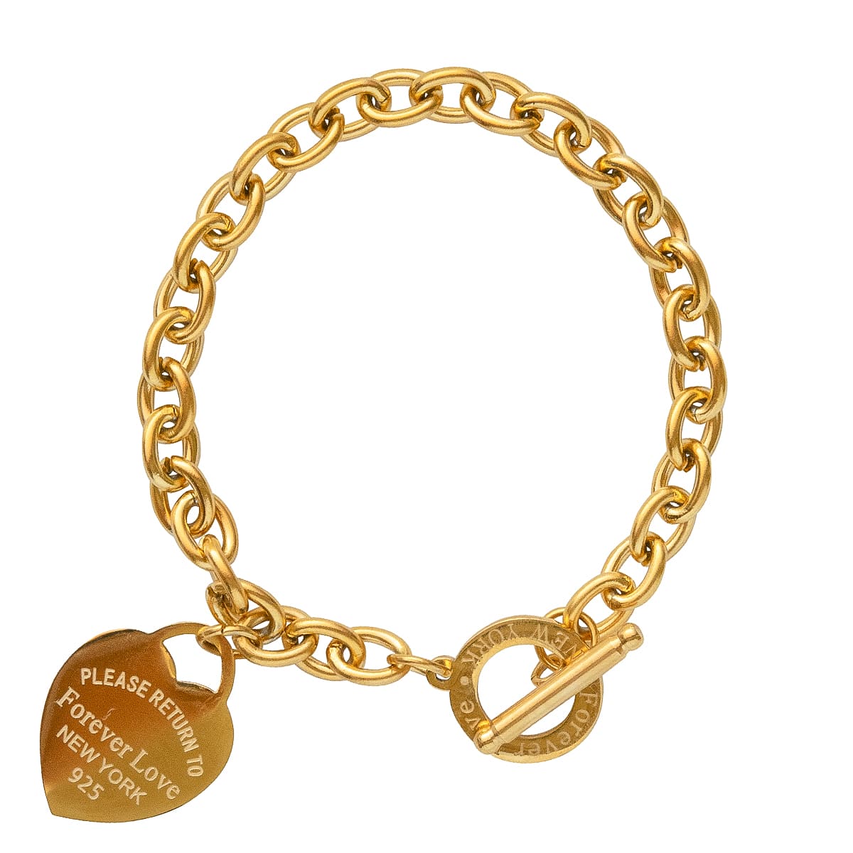 K.V. Fuchs Design Schmuck Damen Armband mit Herzanhänger Forever Love New York in gold »A-22-43« K.V. Fuchs Design Schmuck Damen Armband mit Herzanhänger Forever Love New York in gold »A-22-43«